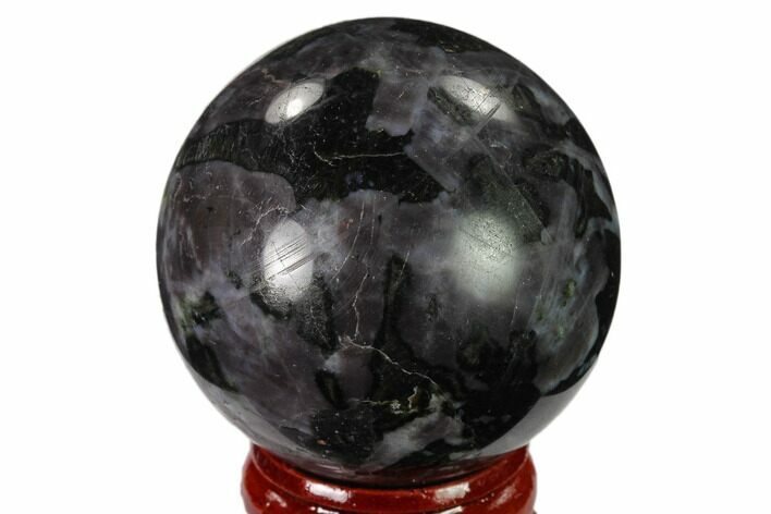 Polished, Indigo Gabbro Sphere - Madagascar #135768